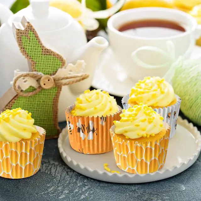 Alt view image 6 of 7 - 300 Count Honey Bee Cupcake Wrappers - Yellow Cupcake Liners for Parties & Celebrations