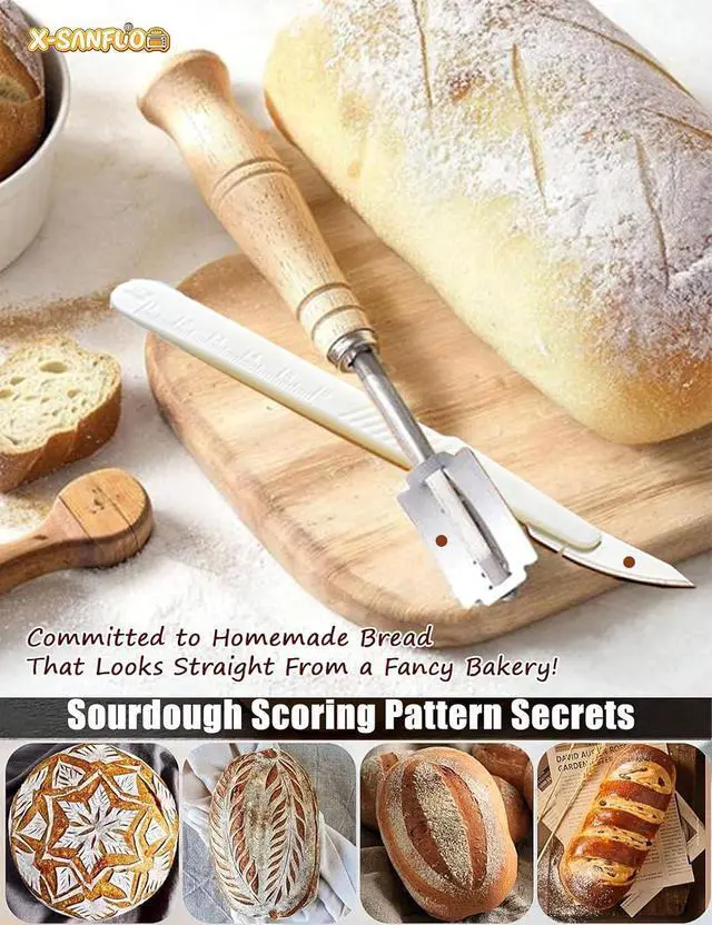 Alt view image 2 of 6 - Bread Lame Dough Scoring Tool with Case | Professional-Grade, Baguette & Sourdough Scoring Tool with 10 Razor Blades, Essential Baking Supply