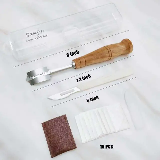 Alt view image 4 of 6 - Bread Lame Dough Scoring Tool with Case | Professional-Grade, Baguette & Sourdough Scoring Tool with 10 Razor Blades, Essential Baking Supply
