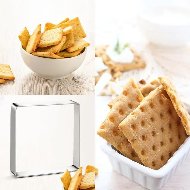 Alt view image 4 of 5 - Square Cookie Cutter Sandwich Cutters for Lunchbox Fruit Cutters Vegetable Cutters for Baking DIY Xmas Birthday Party Decor, Pack of 5