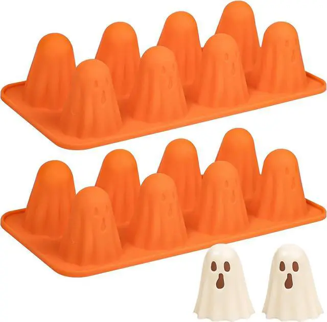 Main image of Kamehame Ghost Silicone Mold, 2 Packs Ghost Chocolate Candy Molds Halloween Silicone Molds for Jelly, Chocolate, Candy, Gummy, Crayon, Resin
