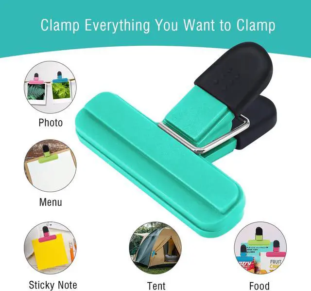 Alt view image 5 of 6 - Bag Clips, AK1980 Kitchen Food Clips for Refrigerator Food Storage Packages, Snack Bags, Photos for Home, Office, School and More