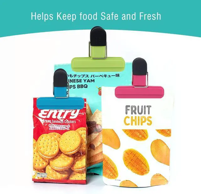 Alt view image 4 of 6 - Bag Clips, AK1980 Kitchen Food Clips for Refrigerator Food Storage Packages, Snack Bags, Photos for Home, Office, School and More