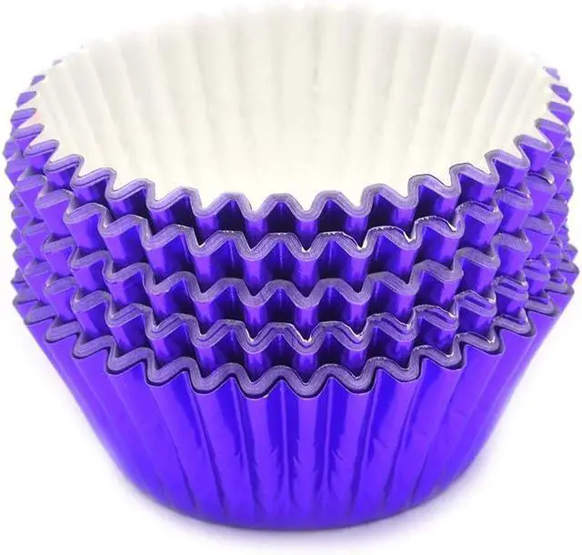 Alt view image 5 of 7 - Standard Purple Foil Cupcake Liners Muffin Baking Cups for Party and More, 100-Count