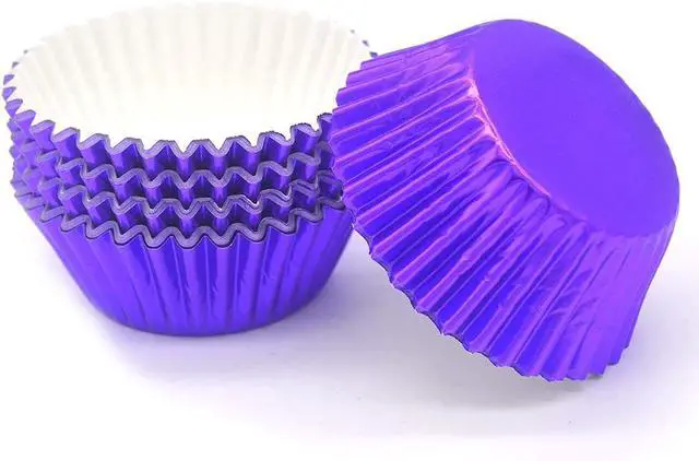Alt view image 4 of 7 - Standard Purple Foil Cupcake Liners Muffin Baking Cups for Party and More, 100-Count
