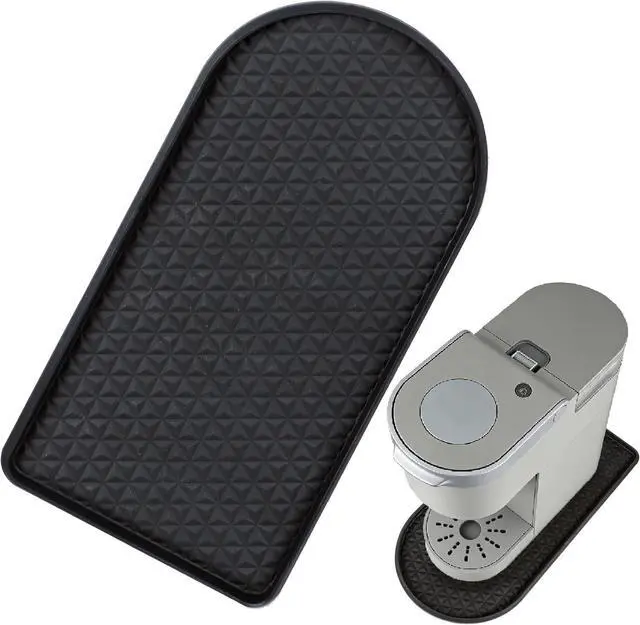 Main image of Silicone Coffee Mat 15.8" x 7.8" Small Spill Bar Mat for Countertop, Black | Fits Coffee and Espresso Makers, Heat-Resistant, Non-Slip Base, Leak-Proof Protection, Keeps Countertops Clean and Dry