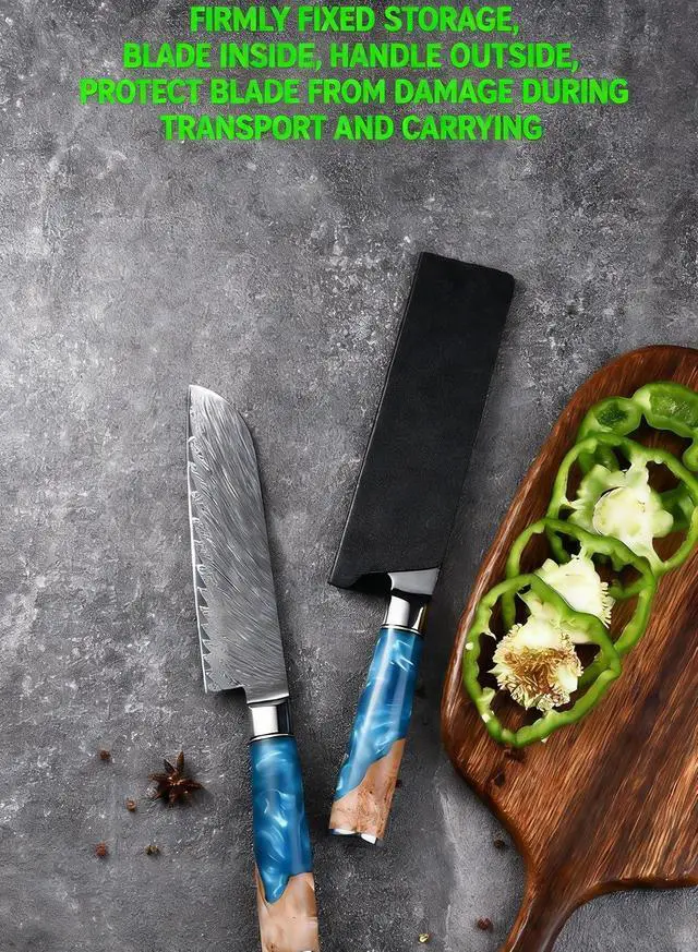 Alt view image 2 of 7 - Knife Guard, 8" x 2" Non-BPA Sheath Holder with Felt Lining | ABS plastic, BPA-free, felt-lined, waterproof, abrasion-resistant, fits 7-8" knives, for kitchen storage, protection