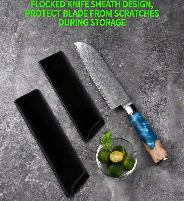 Alt view image 3 of 7 - Knife Guard, 8" x 2" Non-BPA Sheath Holder with Felt Lining | ABS plastic, BPA-free, felt-lined, waterproof, abrasion-resistant, fits 7-8" knives, for kitchen storage, protection