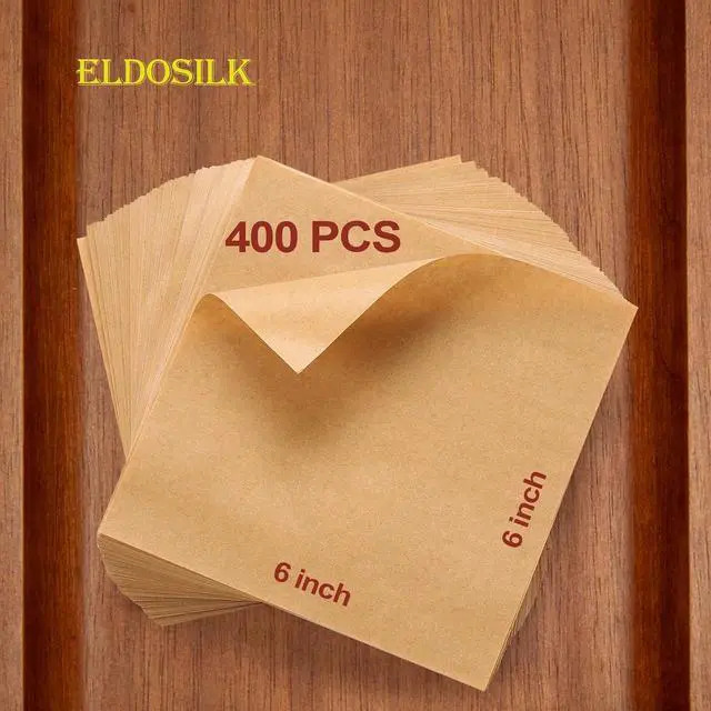 Alt view image 2 of 7 - 6x6 Inch Baking Parchment Paper, 400 Sheets/Pack | Non-Stick Food-Grade Unbleached Parchment Paper (Orange, 400pcs 6x6 paper)
