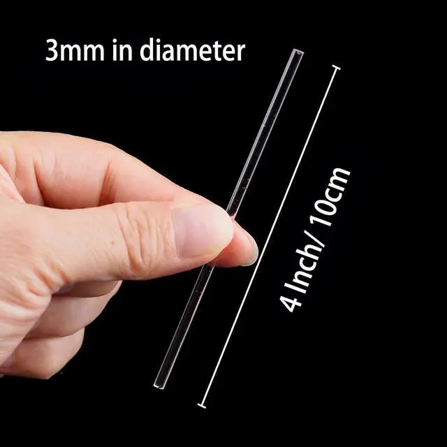 Alt view image 2 of 7 - 50 Pieces Acrylic Lollipop Sticks, Clear Cake Pops for Candy Dessert Chocolate Handmade DIY, 4 Inch(3mm Diameter)