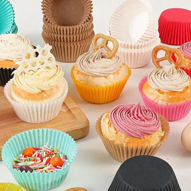 Alt view image 7 of 7 - Standard Black Cupcake Liners for Baking 200 Counts - Caperci Greaseproof Muffin Baking Cups for Wedding Birthday Party Baby Shower Festivals (Black)