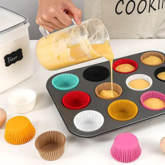 Alt view image 6 of 7 - Standard Black Cupcake Liners for Baking 200 Counts - Caperci Greaseproof Muffin Baking Cups for Wedding Birthday Party Baby Shower Festivals (Black)