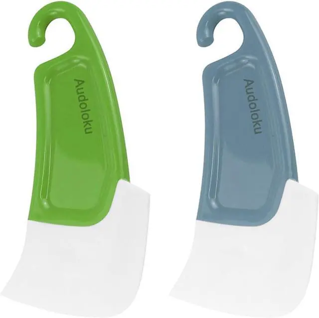 Main image of Silicone Pan Scraper Dish Cleaning Spatula Bowl Scraper Dish Scraper Non Stick Kitchen Scraper Pan Rubber Cleaning Spatula Pot Cleaning Tool 2 PCS (Green & Grey)