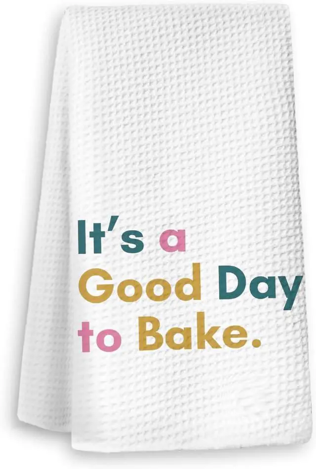 Main image of Baker Gifts Kitchen Towels, Gifts for Baking Lovers Women Bakers, Trendy Tea Towels for Baking, It's a Good Day to Bake Decorative Dish Hand Towels for Kitchen, 16x24 Inch