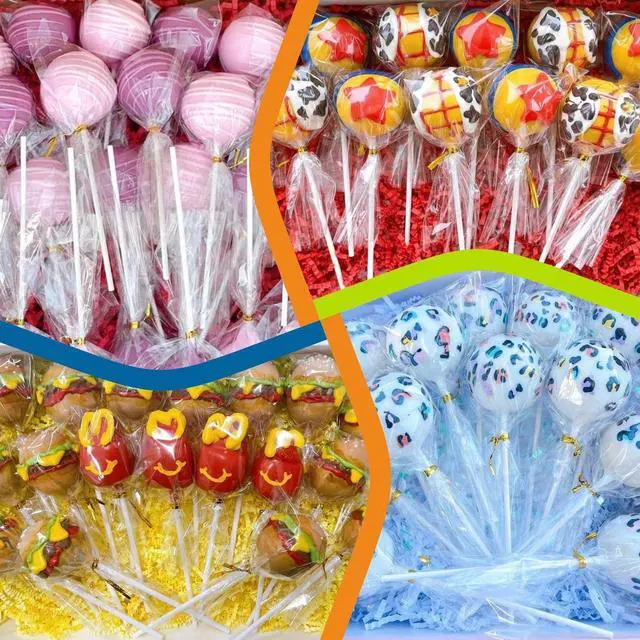 Alt view image 4 of 6 - 200 Count 6 INCH White Paper Lollipop and Cake Pop Sticks,Sucker Sticks for Cookies,Rainbow Candy,Chocolate,Cake Topper(Dia 4mm)
