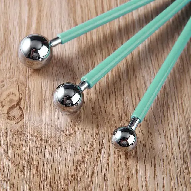 Alt view image 3 of 7 - 4 x Fondant Cake Decorating Clay Flower Sugarcraft Ball Model DIY Tool 8 Sizes (Green)