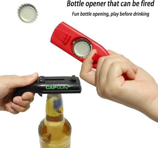 Alt view image 2 of 6 - Bottle Opener,Fun Shooting Gun Creative Bottle Opener for Party Games, Family Parties, Outdoor Barbecue,Jar Opener for Weak Hands and Seniors with Arthritis