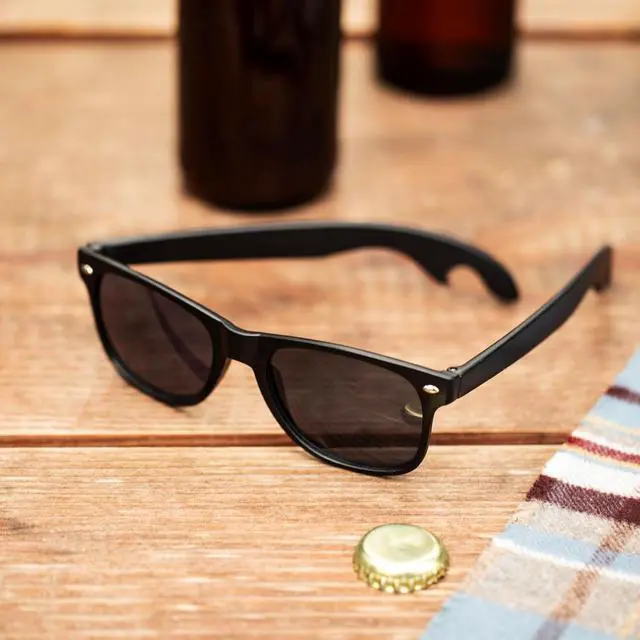 Alt view image 2 of 5 - Foster & Rye Olivine Lense Sunglasses Bottle Opener - Novelty Beer Opener Sunglasses, Gifts for Beer Lovers, Matte Black