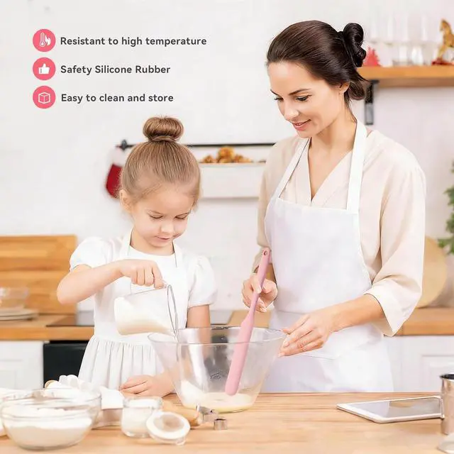 Alt view image 5 of 7 - Silicone Jar Spatula Set of 5, Long Handle Skinny Spatula and Spurtle for Sourdough Starter, Flexible Jar Scraper for Peanut Butter, Jam, Icing, Cream with No Batter Left Behind (5)