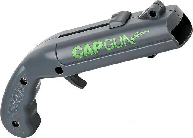 Main image of Grey Novelty Cap Gun Style Bottle Opener Realistic Construction with Ergonomic Grip for Beverages, Themed Parties & Gifts
