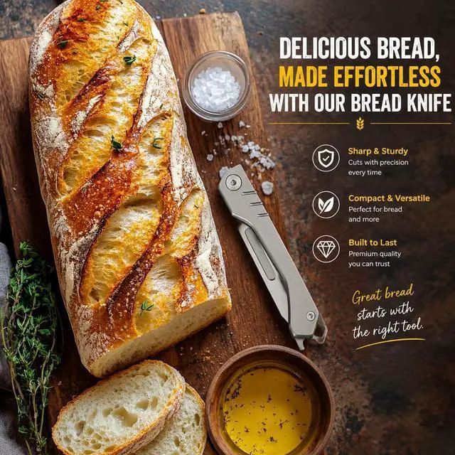 Alt view image 2 of 7 - Premium Bread Lame, Stainless Steel Sourdough Scoring Tool with Foldable Safe Design, Bread Dough Scoring Knife with 5 Replacement Blades