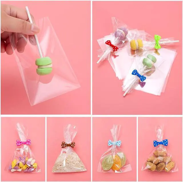 Alt view image 6 of 7 - 320Pcs Cake Pop Sticks and Wrappers Kit, 6 inch Lollipop Sticks | Cake Pop Bags and Metallic Twist Ties Bow, Perfect for Making Lollipops, Candies, Chocolates and Cookies