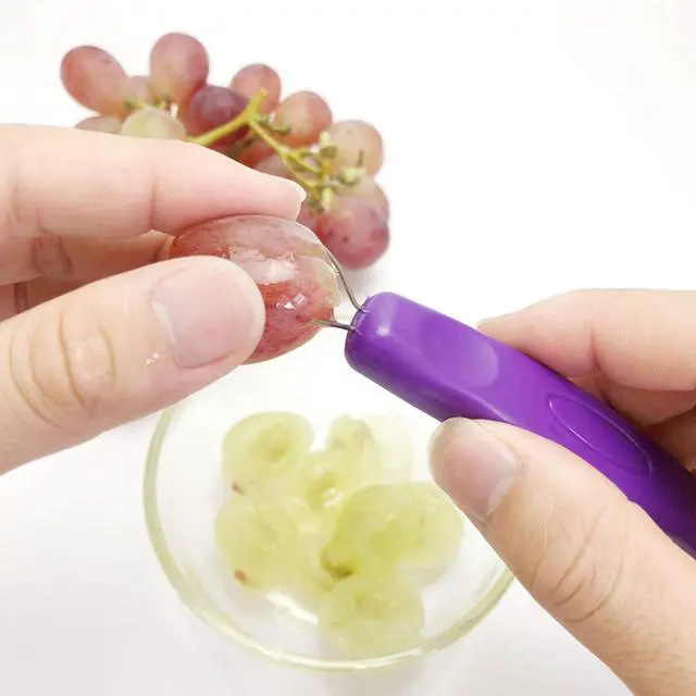 Alt view image 6 of 7 - Yosoo Grape Peeler, Fruit Grape Skin Peeler Remover, Mini Portable Kitchen Gadget, Peeling Tool 7.0x0.8in
