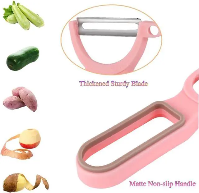Alt view image 4 of 6 - Ultra Sharp Peeler, Vegetable Peeler, Fruit Peeling Blade, Pink
