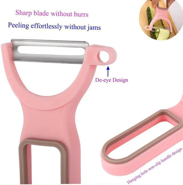 Alt view image 5 of 6 - Ultra Sharp Peeler, Vegetable Peeler, Fruit Peeling Blade, Pink