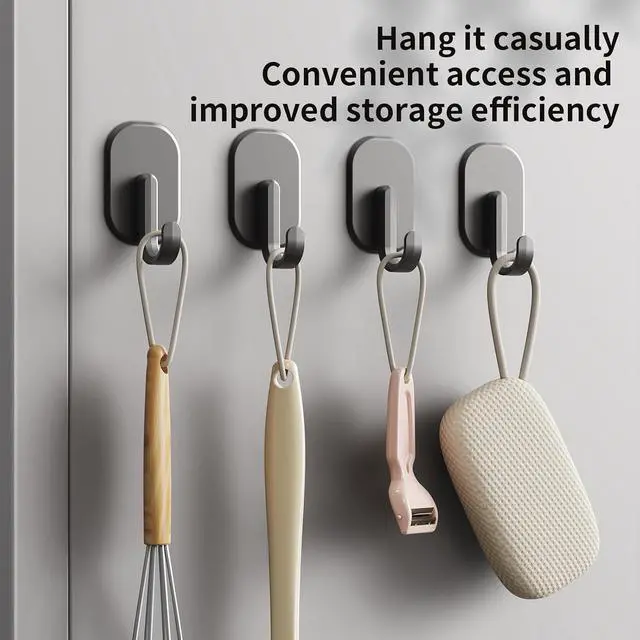 Alt view image 4 of 6 - 3-Pack Magnetic Hooks - No Drill Space Saving Hooks for Kitchen, Bathroom & Office, Heavy Duty Black Refrigerator Hooks for Towels & Keys