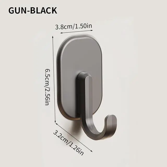 Alt view image 6 of 6 - 3-Pack Magnetic Hooks - No Drill Space Saving Hooks for Kitchen, Bathroom & Office, Heavy Duty Black Refrigerator Hooks for Towels & Keys