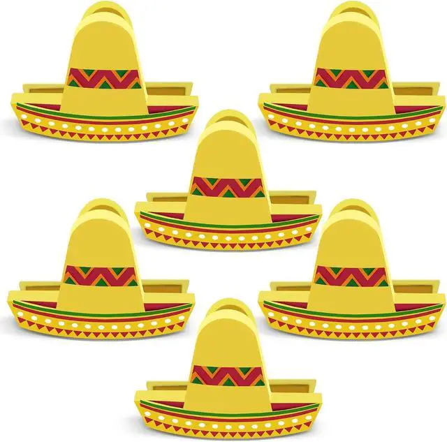 Main image of Sombrero Chip Clips, 6 Set Bag Clips, Tight Food Saver, Snack Bag Sealer, Air Tight Seal Grip for Food Storage, Chip Clip Bag Clip Food Clips, Fun Mini Sombrero Hats, Multipurpose Bread & Snack Bags