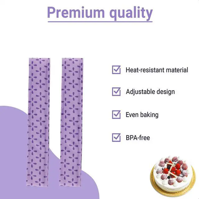Alt view image 4 of 7 - 3 Pcs Cake strips for even baking, Baking strips for cake pans, Baking Supplies and Cake leveler