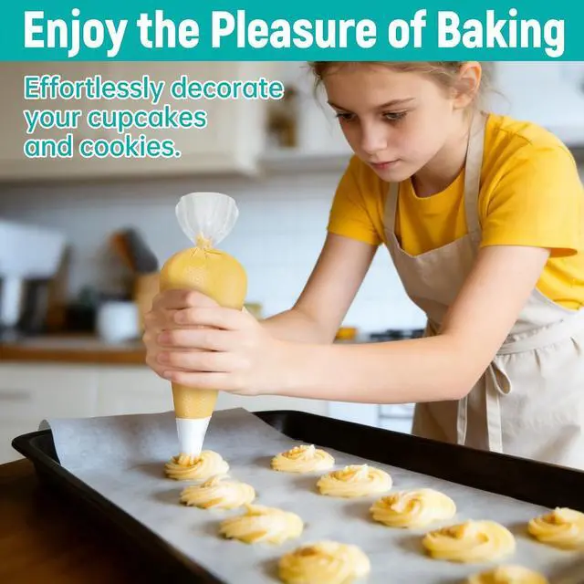 Alt view image 5 of 6 - 100PCS 12 Inch Disposable Anti Burst Thick Piping Bags | Pastry Bags,Cake&Cookie Decorating,Cream Frosting,Baking Supplies,Tipless Piping,Easy to Grip,Icing,Non-Slip,Large
