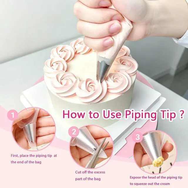 Alt view image 3 of 7 - 12PCS Piping Tips Set, Stainless Steel Cake Decorating Tips, Russian Nozzles Frosting Icing Tip Tools, Baking Supplies for Cookie Cupcake