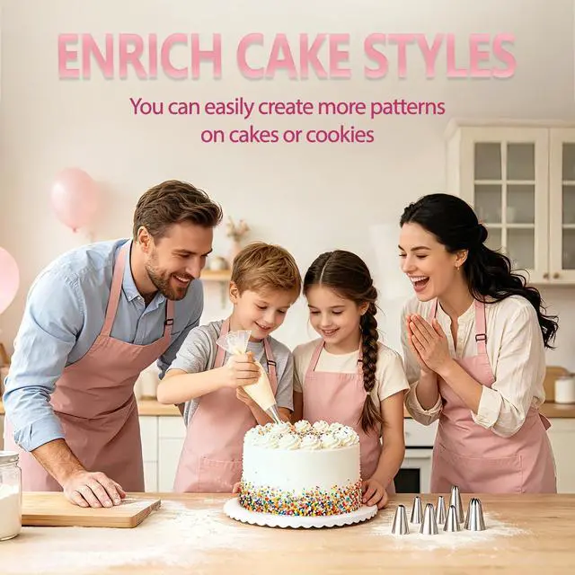 Alt view image 6 of 7 - 12PCS Piping Tips Set, Stainless Steel Cake Decorating Tips, Russian Nozzles Frosting Icing Tip Tools, Baking Supplies for Cookie Cupcake