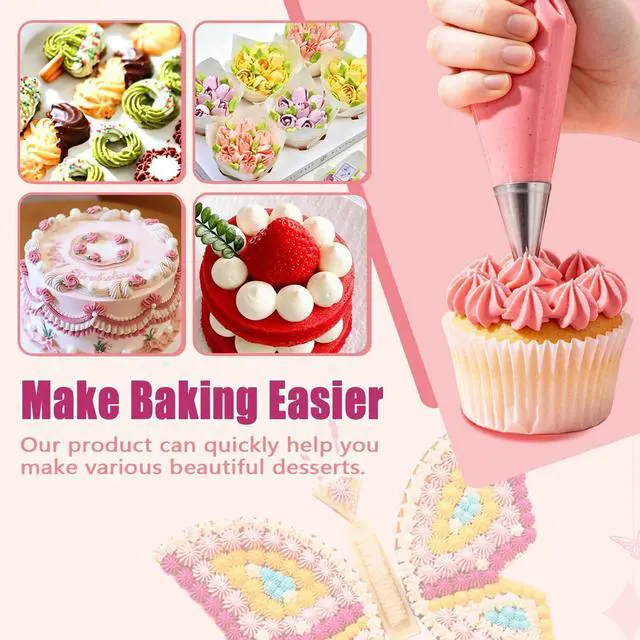 Alt view image 5 of 7 - 12PCS Piping Tips Set, Stainless Steel Cake Decorating Tips, Russian Nozzles Frosting Icing Tip Tools, Baking Supplies for Cookie Cupcake