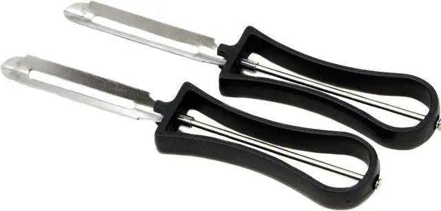 Main image of Chef Craft Classic Stainless Steel Blade Vegetable Peeler, 6 inches in length 2 piece set, Black