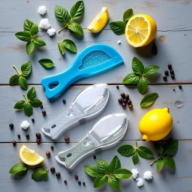 Main image of 2Pcs Blue + Green Fish Scale Remover, Skin Grater, Brush, Cleaning Peeler Scaler Scraper Kitchen Tools, Opener for Fish Cleaning, Seafood Tools