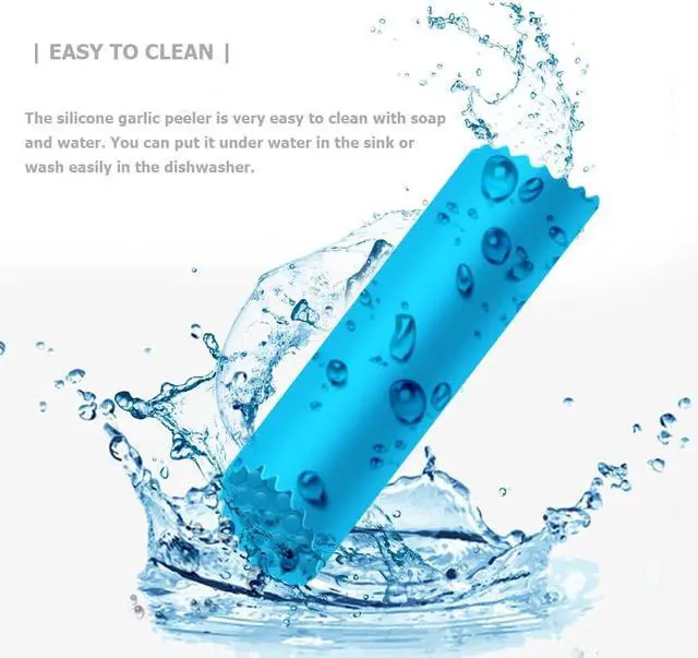 Alt view image 2 of 7 - Garlic Peeler Silicone Garlic Skin Remover Roller Garlic Tube Rollers Skin Remover, Garlic Roller Peeling Tube Tool for Useful Kitchen Tools (Blue)