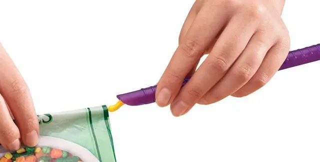 Alt view image 2 of 3 - GRIPSTIC Bag Sealer - The Word's Best Reusable Chip Clips, Bag Clips. Patented. Airtight & Waterproof Seal on Food Storage Bags, Kids Snacks & More. Near Zero Waste. 3ct Variety Pack