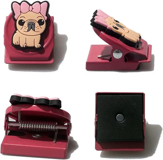Alt view image 2 of 7 - 4pcs Chip Clips, Adorable Cartoon Style Clips for Chips and Other Food Bags, Fridge Magnets Refrigerator Magnets, Magnet for whiteboardKitchen (French Bulldog)