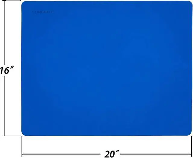 Alt view image 2 of 6 - LONGFITE Large Silicone Counter Mat 19.68x15.74 inch Multipurpose Table Placemat Countertop Protector Baking Pastry Mat Nonstick, Nonskid and Heat Resistent (Large, Blue)