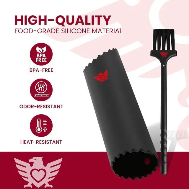 Alt view image 4 of 7 - SAFI Silicone Garlic Peeler Tube Roller & Cleaning Brush Set, Garlic Skin Remover for Cloves Odor-Free Handheld Kitchen Gadget Tool Easy Clean Silicone Tube Kitchen Essentials Cooking Accessories