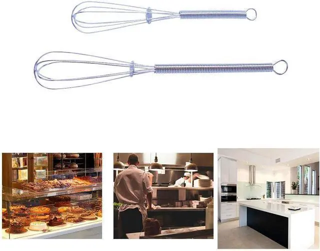 Alt view image 3 of 3 - Mini Whisks Set of 2, Tiny Whisk for Whisking, Beating, Mixing Sauces