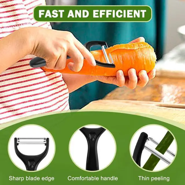 Alt view image 5 of 7 - Kitchen Spiral and V-Shaped Tools, 3 Pack Fruit Shape Cutters | Manual Spiral Slicer Blade Cucumber Cutter, Screw Peelers Kitchens and Dining Tooling