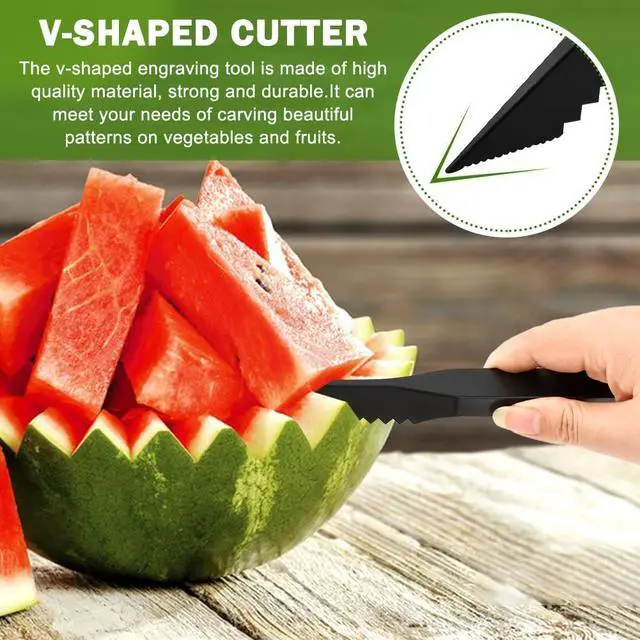 Alt view image 6 of 7 - Kitchen Spiral and V-Shaped Tools, 3 Pack Fruit Shape Cutters | Manual Spiral Slicer Blade Cucumber Cutter, Screw Peelers Kitchens and Dining Tooling