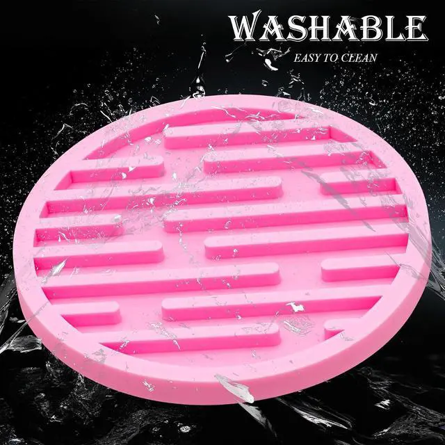 Alt view image 5 of 7 - 2 Pack Silicone Car Cup Holder Coaster 2.75 Inch Anti-Slip Drink Coaster, Perfect for Coffee & Beverages Cute Car Interior Decor for Women & Girls (Pink)
