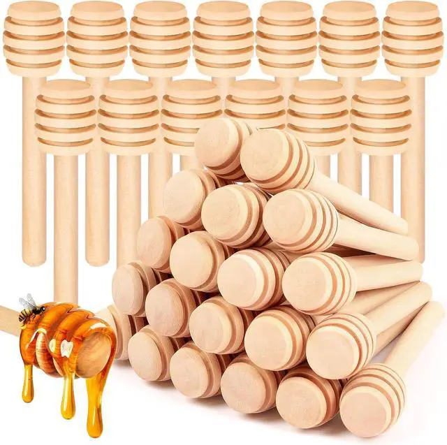 Main image of 30Pcs Honey Dipper Sticks, 3inch Mini Honeycomb Stick, Wooden Honey Dipper | Honey Stirrer Sticks for Honey Jar Dispense Drizzle Honey, Bridal Favors First Birthay Baby Shower Decor on Cakepops