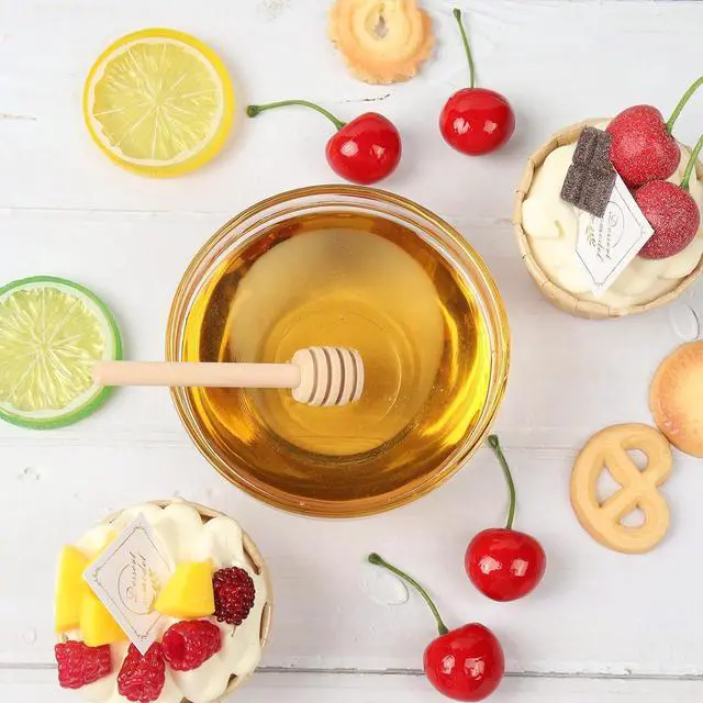 Alt view image 7 of 7 - 30Pcs Honey Dipper Sticks, 3inch Mini Honeycomb Stick, Wooden Honey Dipper | Honey Stirrer Sticks for Honey Jar Dispense Drizzle Honey, Bridal Favors First Birthay Baby Shower Decor on Cakepops